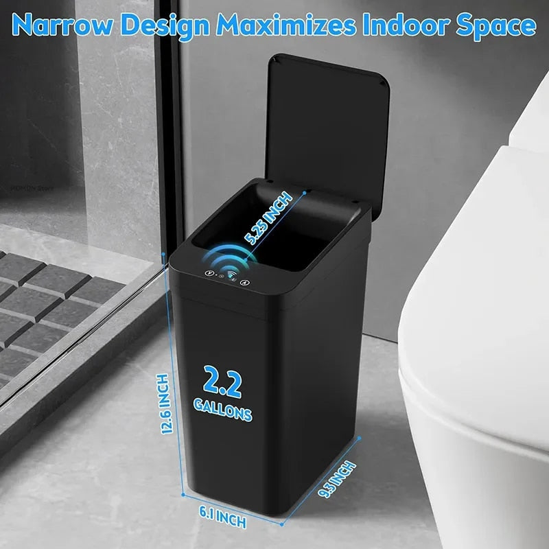 12L Smart Sensor Garbage Bin Bathroom Toilet Trash Can Automatic Waterproof