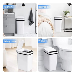 Smart Touchless Trash Can - 3 Gallon Automatic Motion Sensor Rubbish Can With Lid Electric Waterproof Garbage Bin